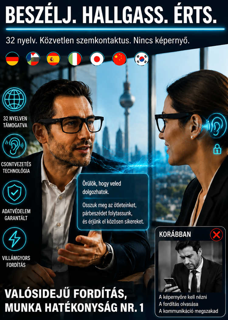 👓  Felejtsd el a folyamatos szemüvegcserét! AI okosszemüveg élő fordítással és 4K kamerával