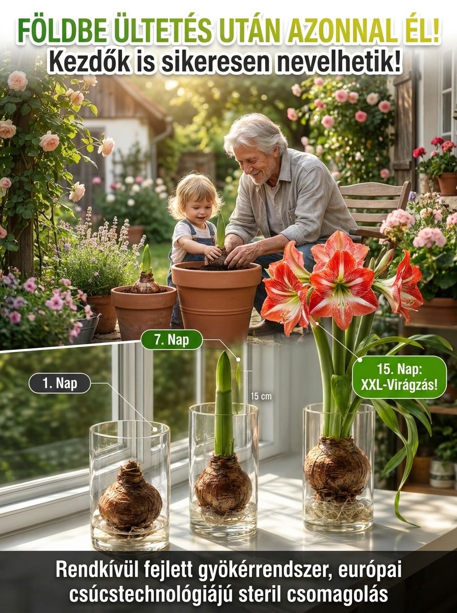 Óriás sivatagi rózsa hagyma, amely márciusban is locsolás nélkül életben marad