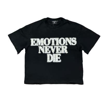 Black ‘End’ Rhinestone Tee