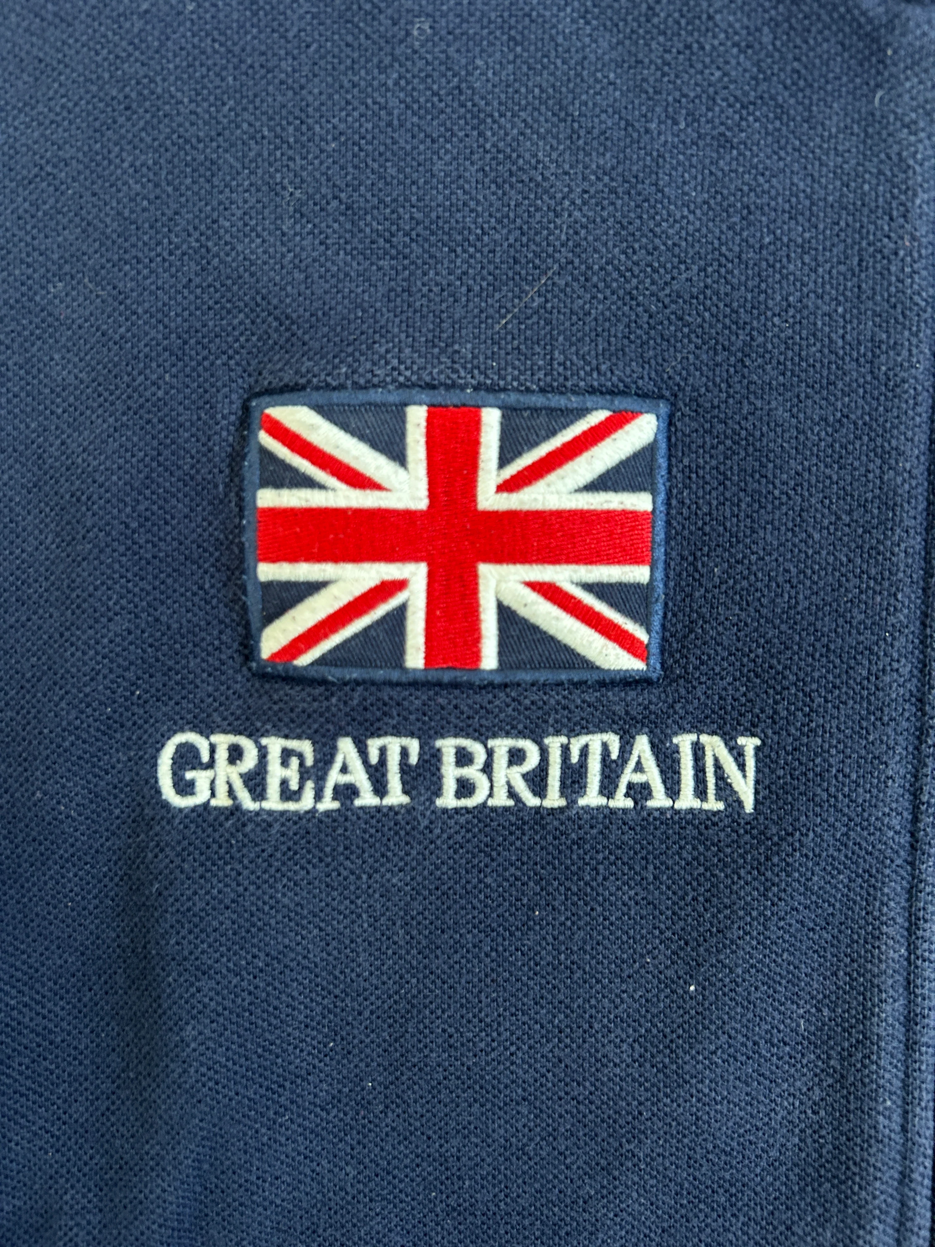 Polo Ralph Lauren Big Pony "GREAT BRITAIN" Flag Zipper Sweater