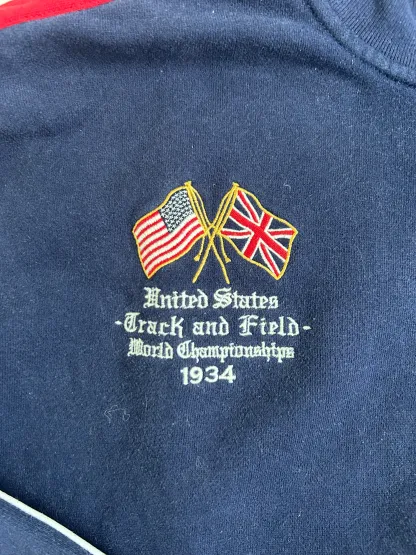 Polo Ralph Lauren Small Pony "USA" Track & Field Zipper Sweater