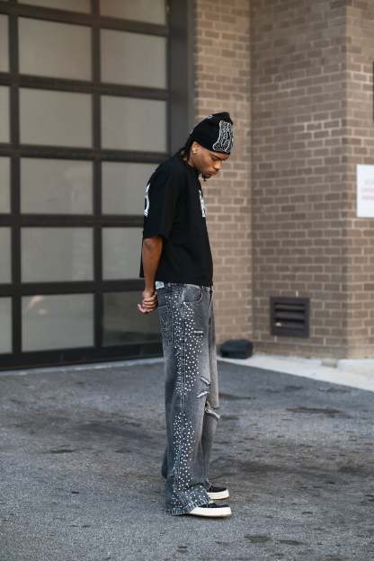 Grey ‘Stone’ Baggy Jeans