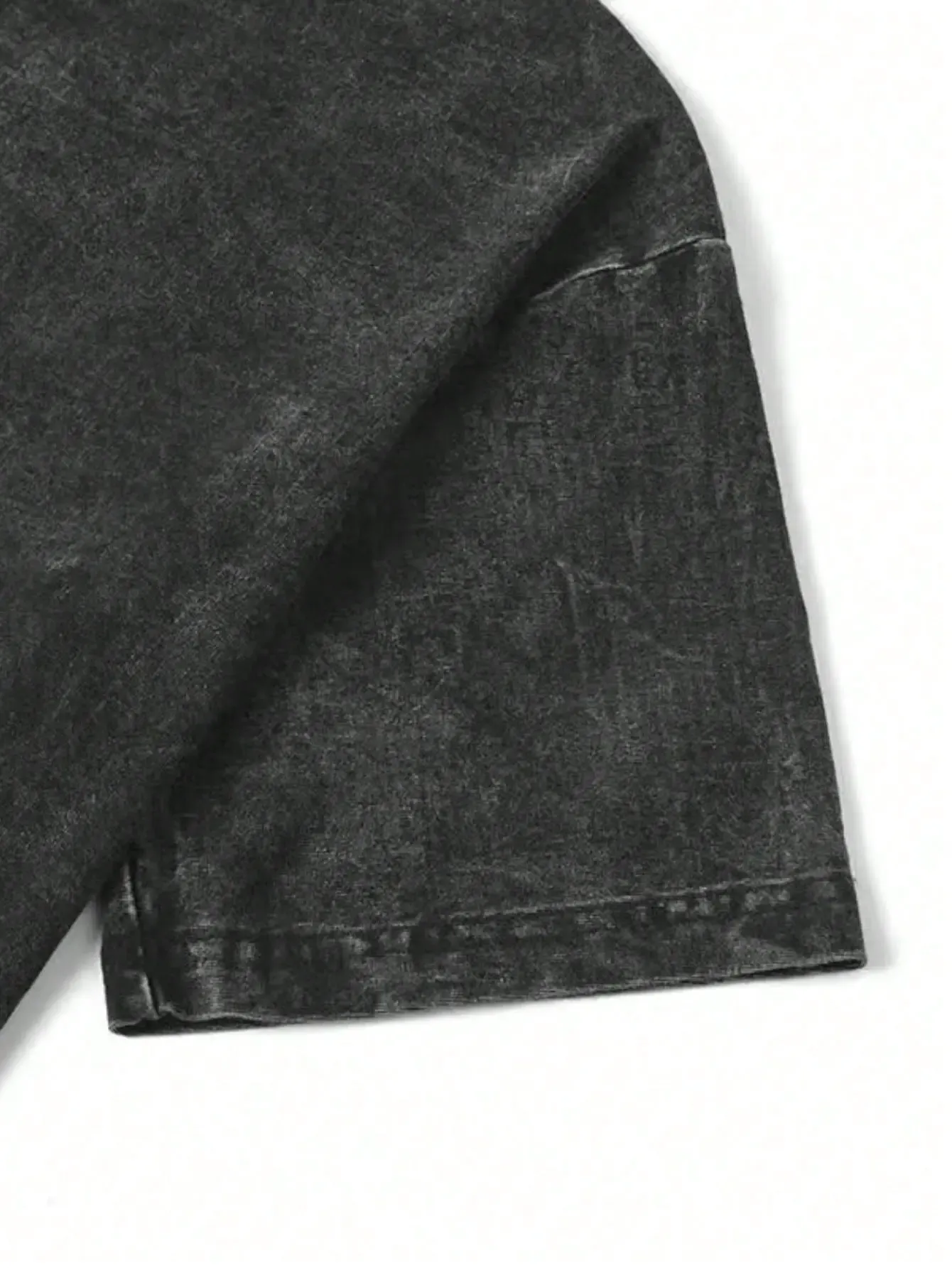 Virgin Mary Graphic T-Shirt, Washed Black Heavy Cotton, Gothic Streetwear