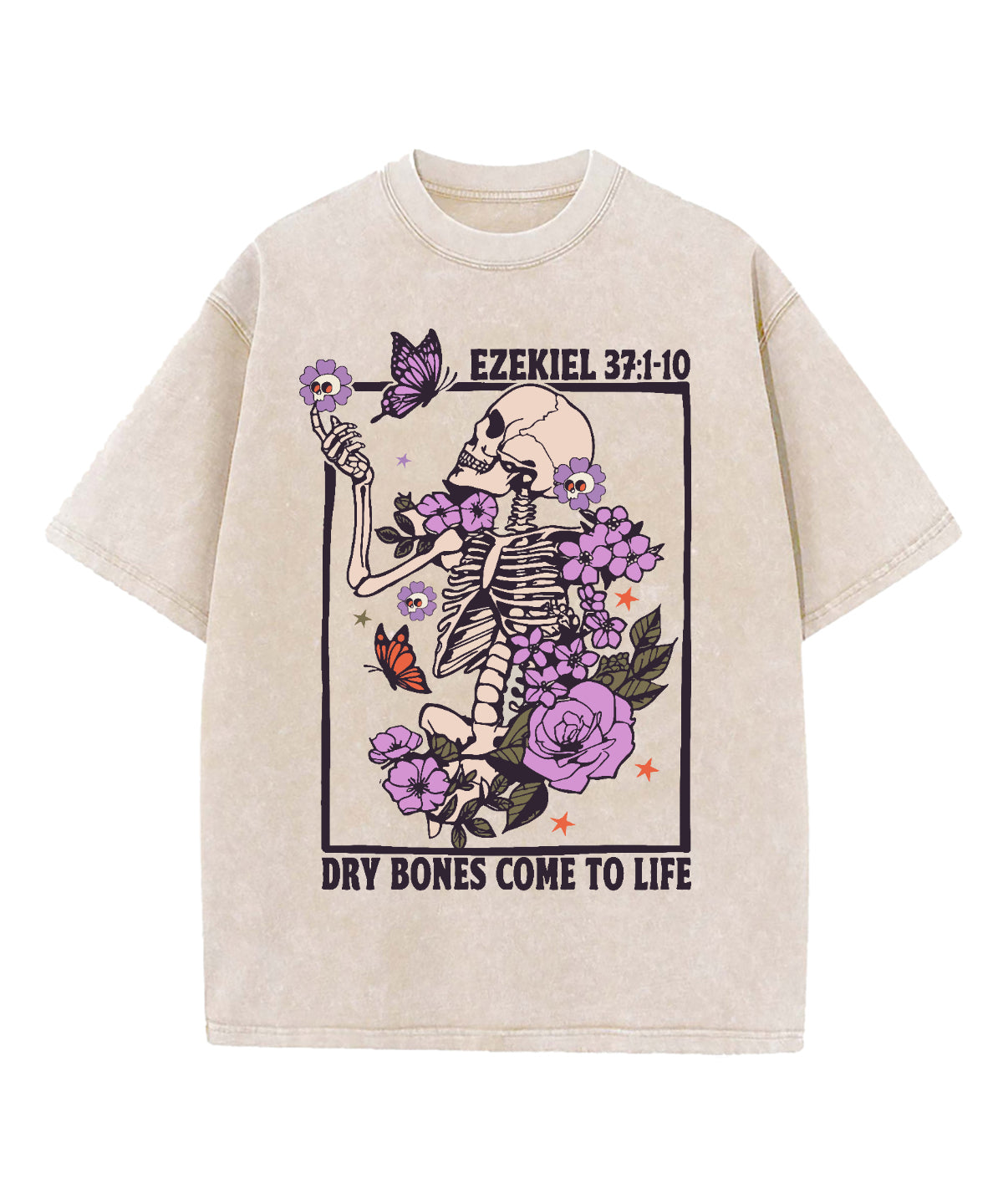 Dry Bones Come To Life Washed Christian T-shirt
