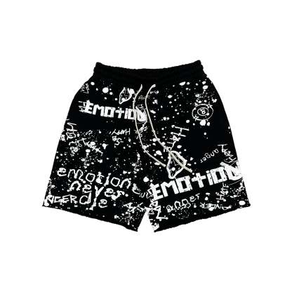 Black “Graffiti” Shorts