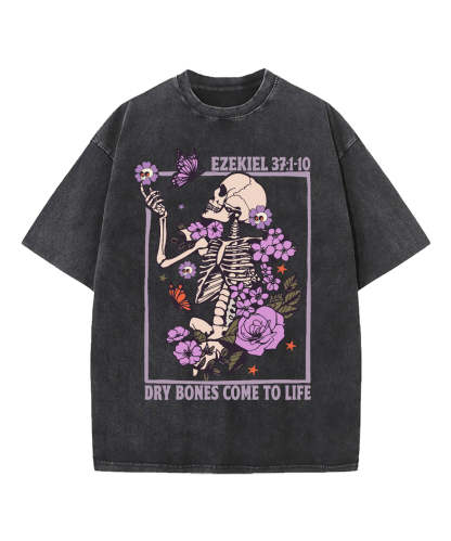Dry Bones Come To Life Washed Christian T-shirt