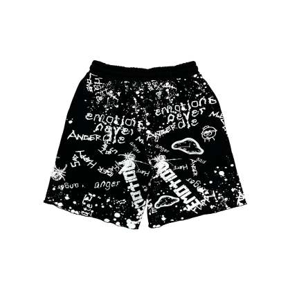 Black “Graffiti” Shorts