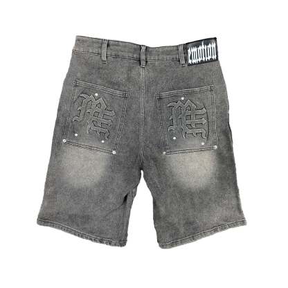 ‘Paisley’ Denim Grey Shorts