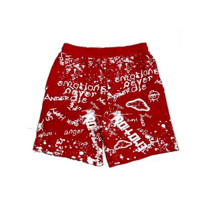 Red “Graffiti” Shorts