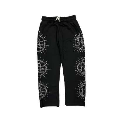 ‘Eclipse’ Black Rhinestone Sweats