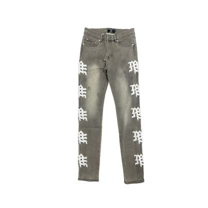 ‘Ash’ Grey Monogram Denim