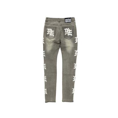 ‘Ash’ Grey Monogram Denim