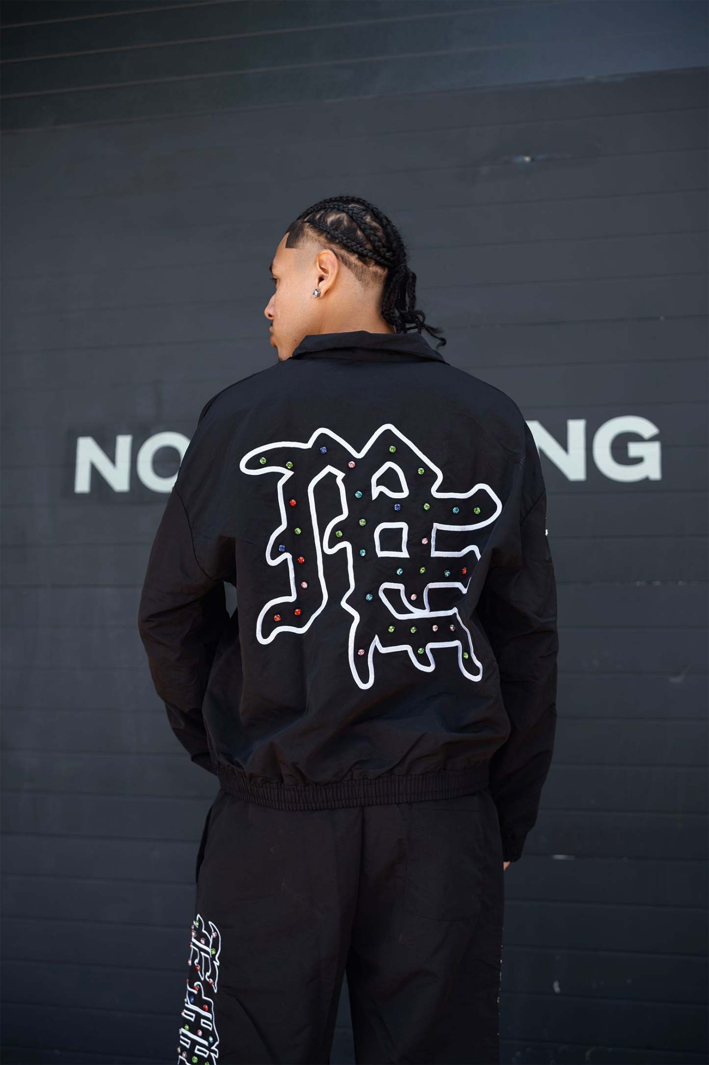 “ME” Rhinestone Nylon Jacket