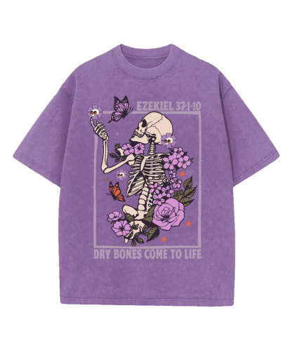 Dry Bones Come To Life Washed Christian T-shirt