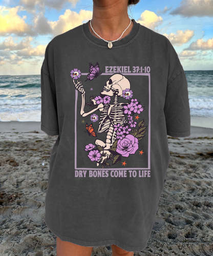 Dry Bones Come To Life Washed Christian T-shirt