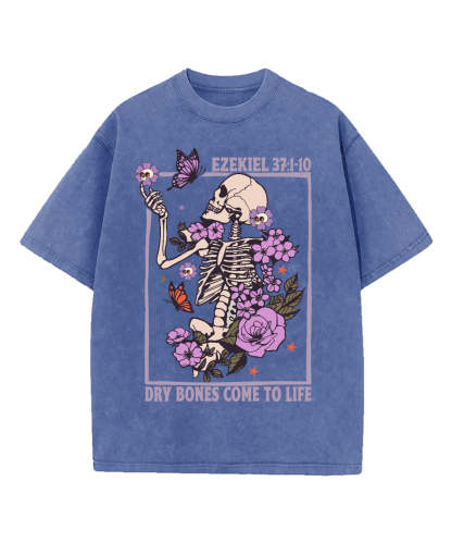 Dry Bones Come To Life Washed Christian T-shirt