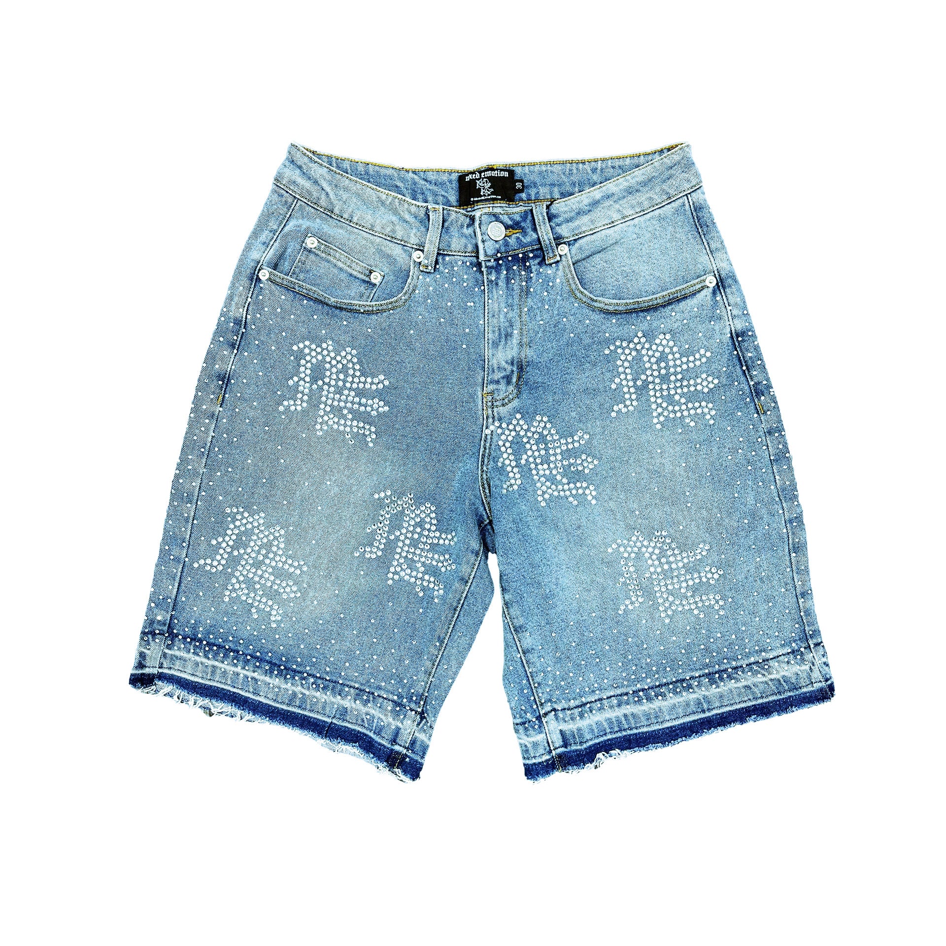 ‘ME’ Rhinestone Denim Shorts