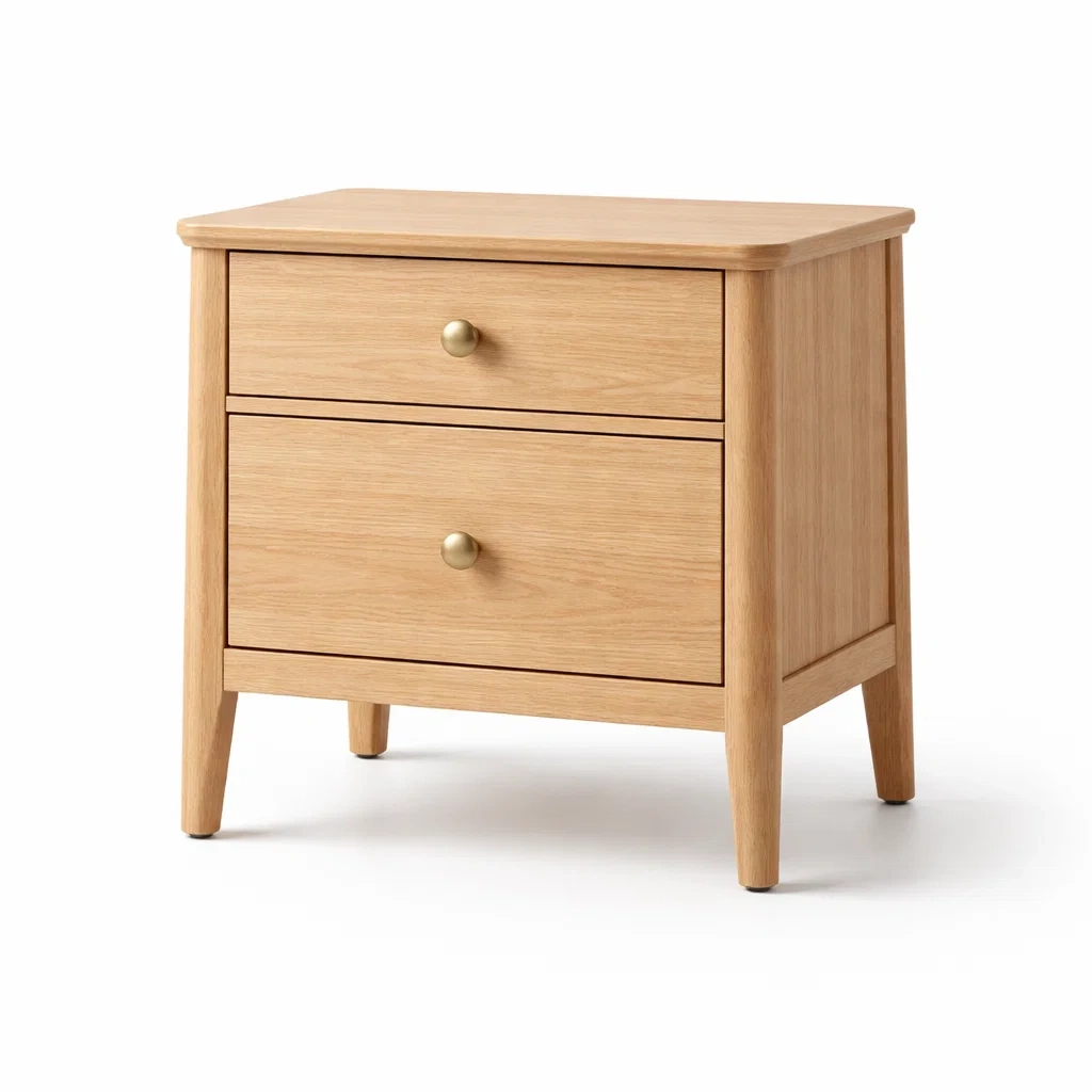 Nachttisch eichenholz mit schubladen klassisch-NESTSCAPEHUB