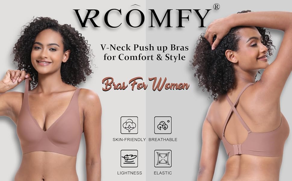 VRCOMFY jelly wireless bra bras for women no underwire T-shirt bras for women