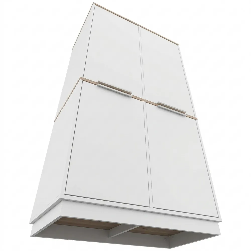 Vielseitiges Aktenregal in Weiß/Sonoma mit 6 Regalfächern, 82 x 179 cm