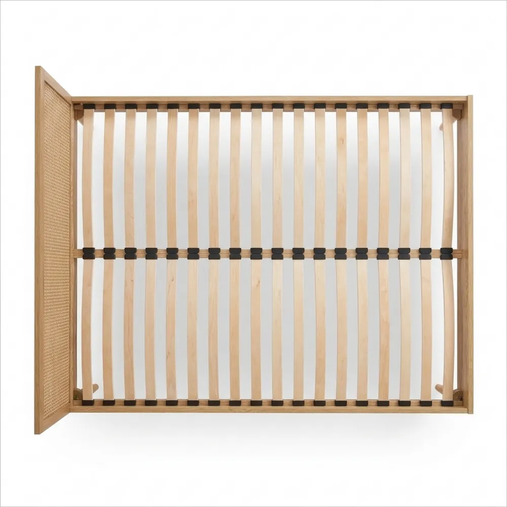 Rattan-Doppelbett 160 x 200 cm mit Lattenrost