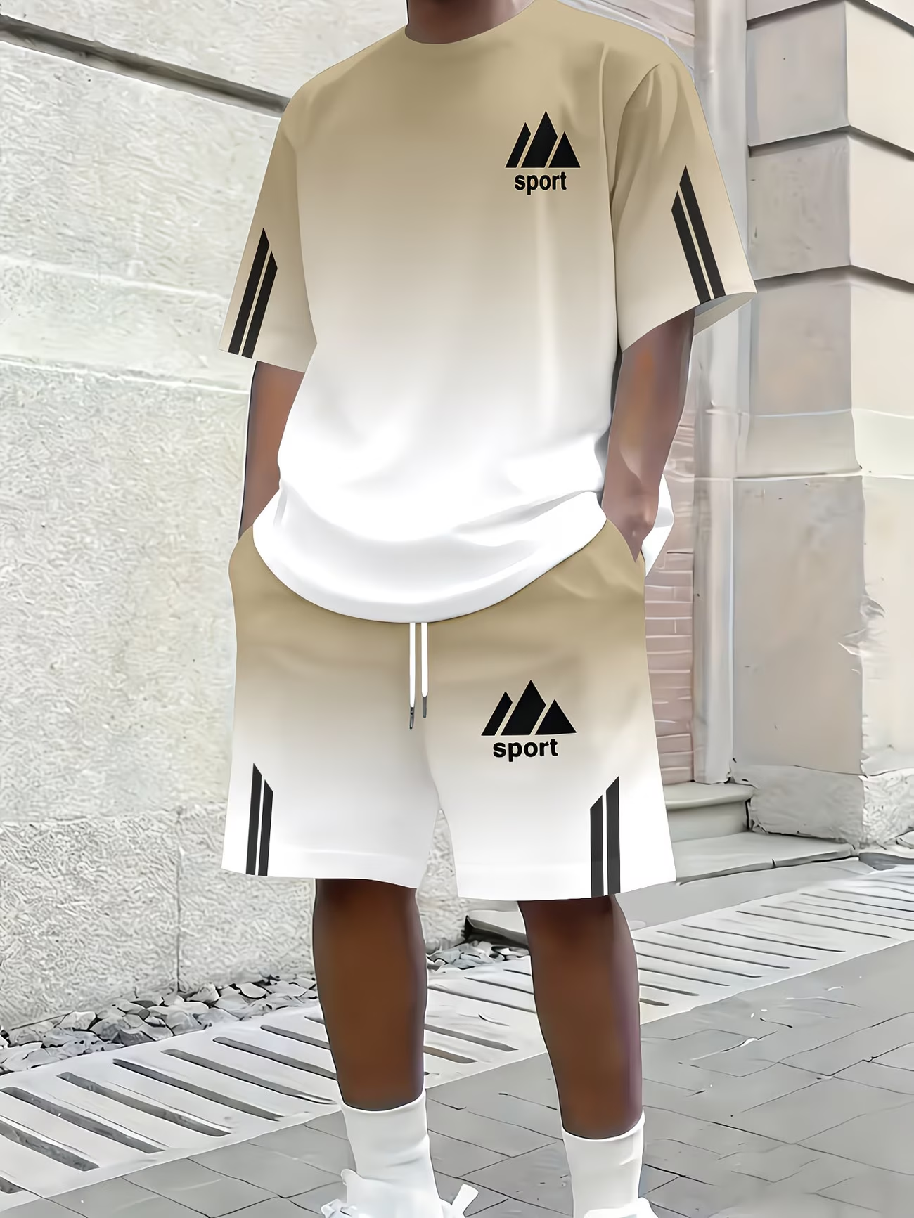 ⏰ Letzter Tag: 50% Rabatt! 🔥-Zweiteiliges Herren Sportset mit T-Shirt und Shorts