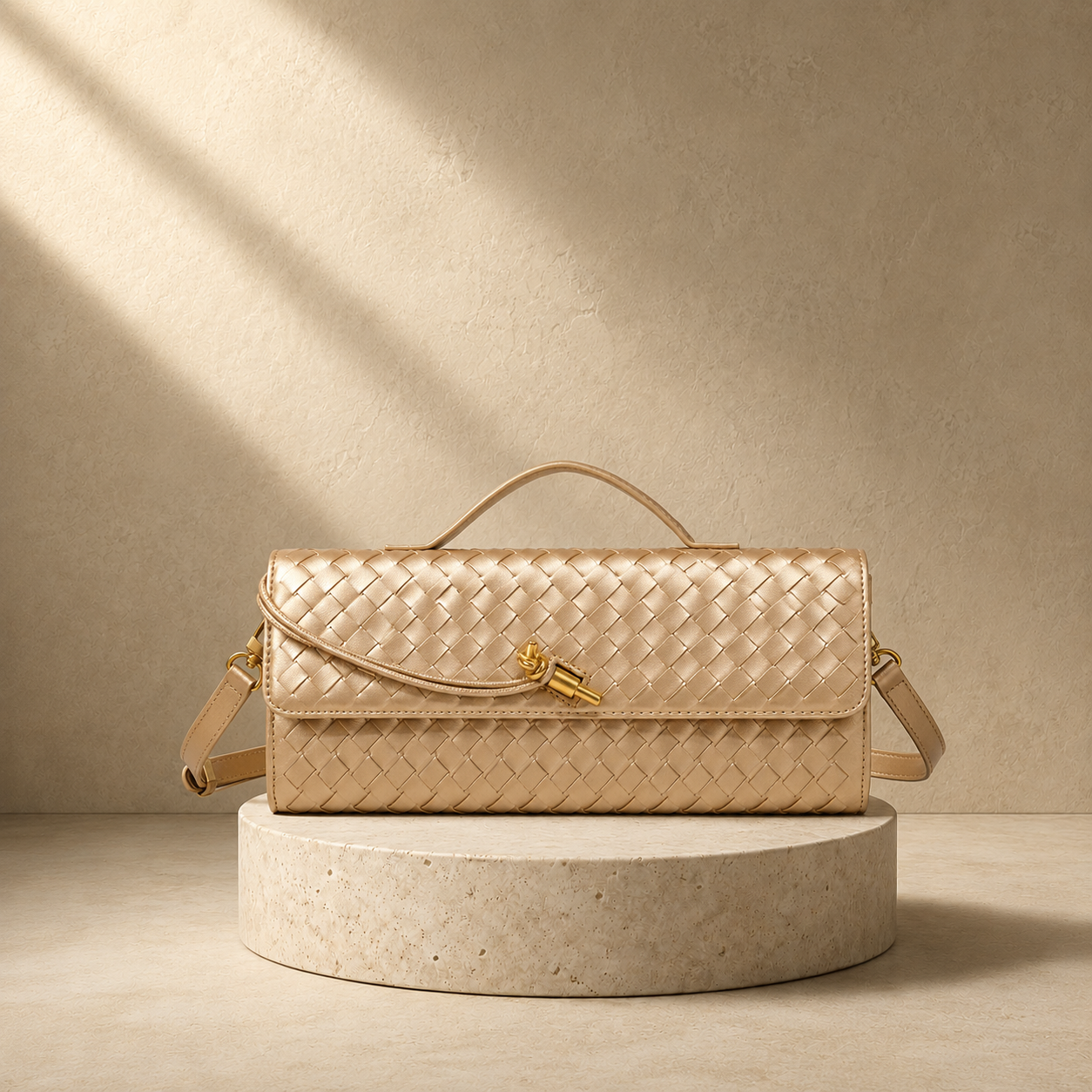"Aura di Toscana" – Handgeflochtene Luxus-Clutch aus butterweichem italienischem Nappaleder