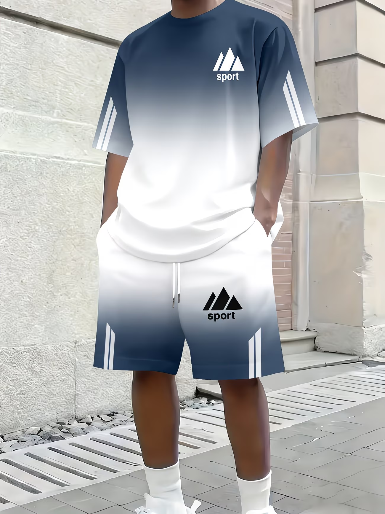 ⏰ Letzter Tag: 50% Rabatt! 🔥-Zweiteiliges Herren Sportset mit T-Shirt und Shorts