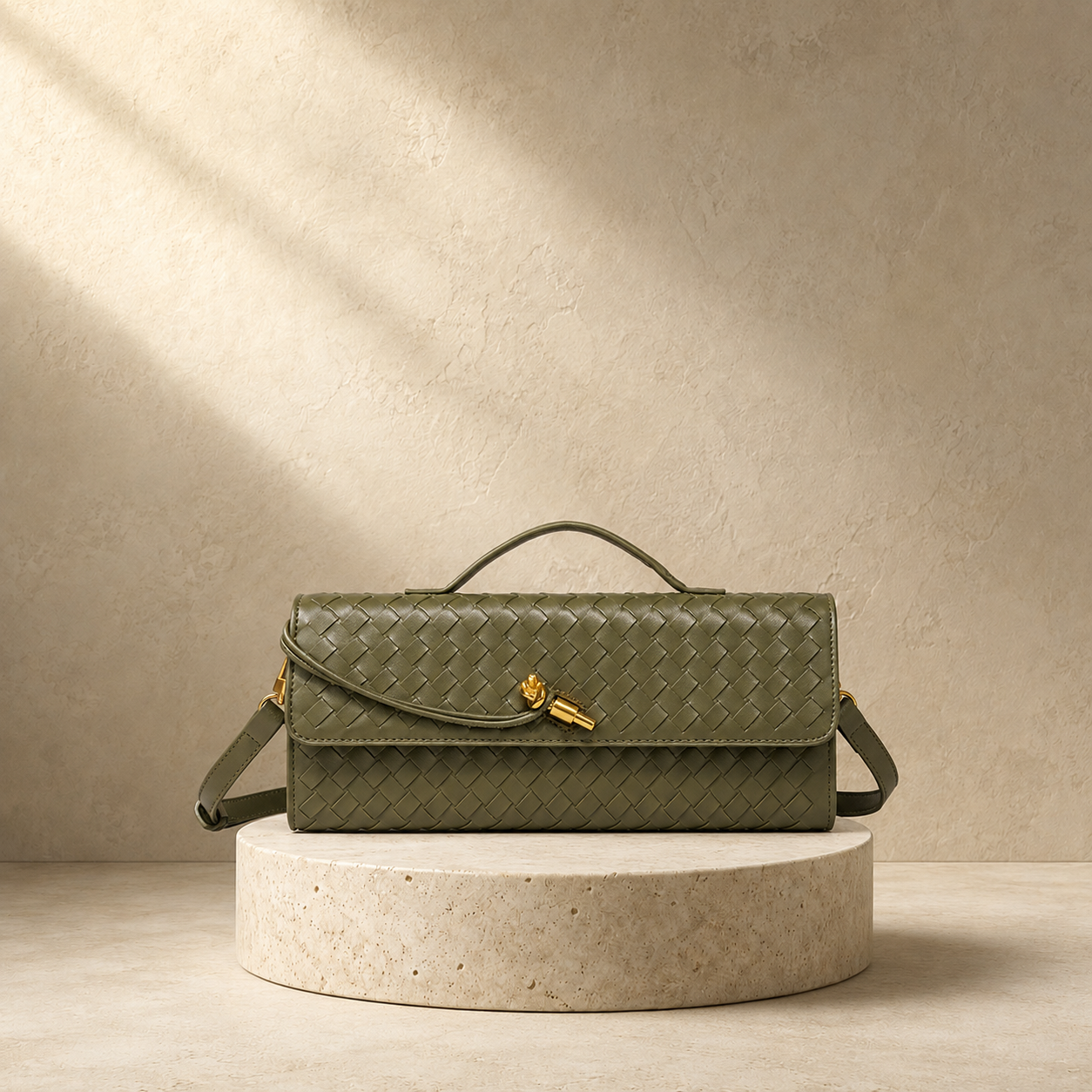 "Aura di Toscana" – Handgeflochtene Luxus-Clutch aus butterweichem italienischem Nappaleder