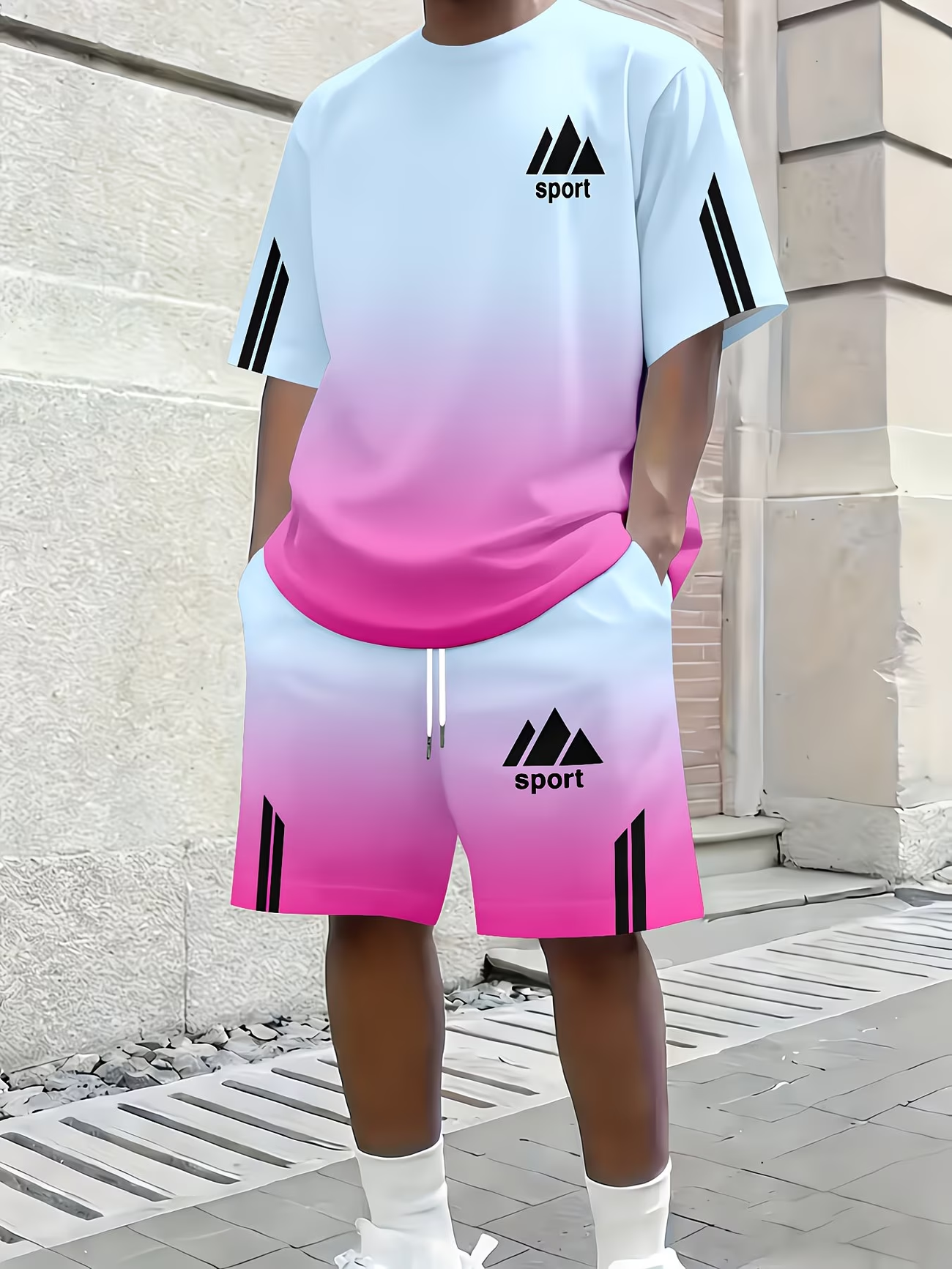 ⏰ Letzter Tag: 50% Rabatt! 🔥-Zweiteiliges Herren Sportset mit T-Shirt und Shorts