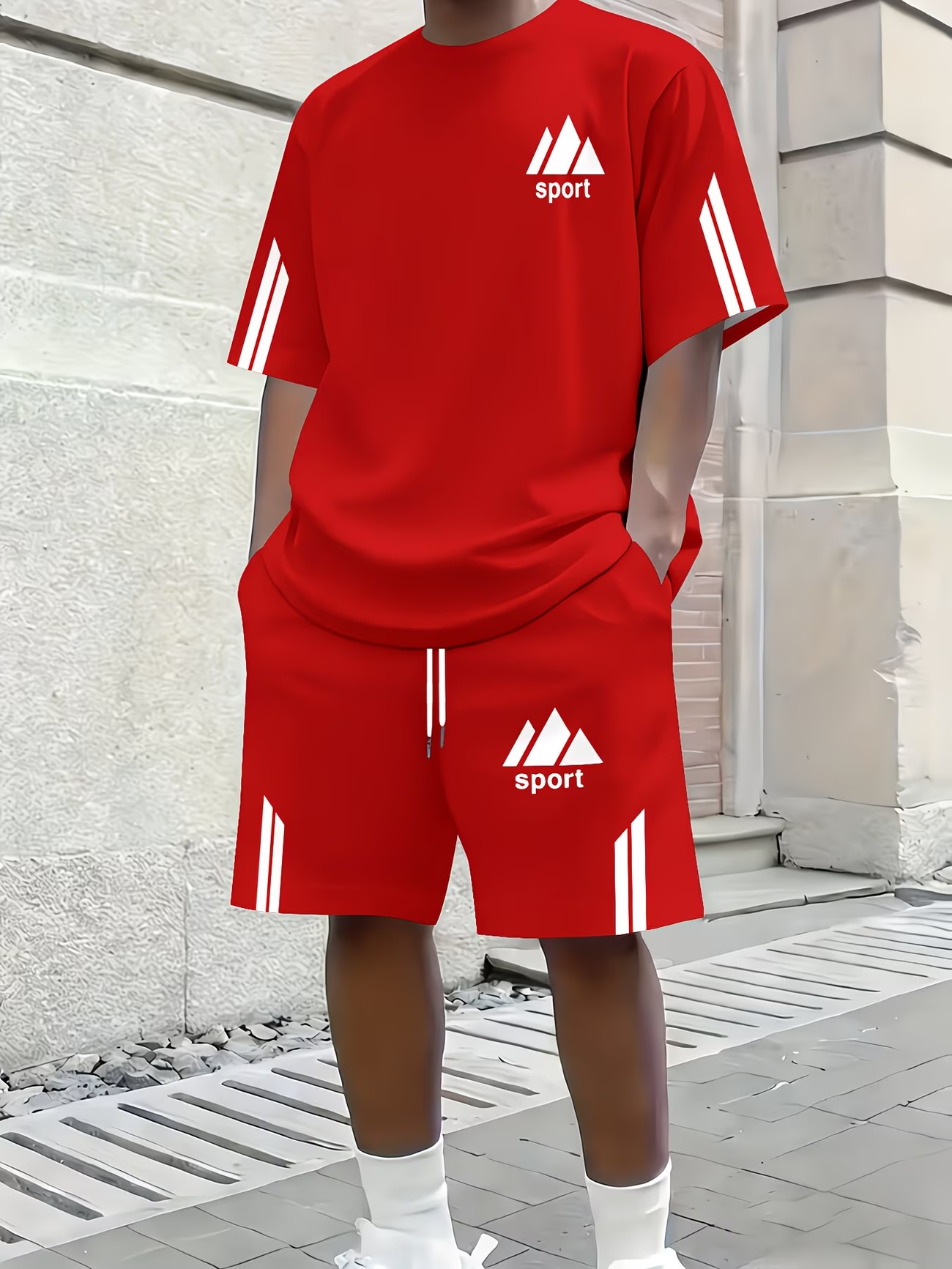 ⏰ Letzter Tag: 50% Rabatt! 🔥-Zweiteiliges Herren Sportset mit T-Shirt und Shorts