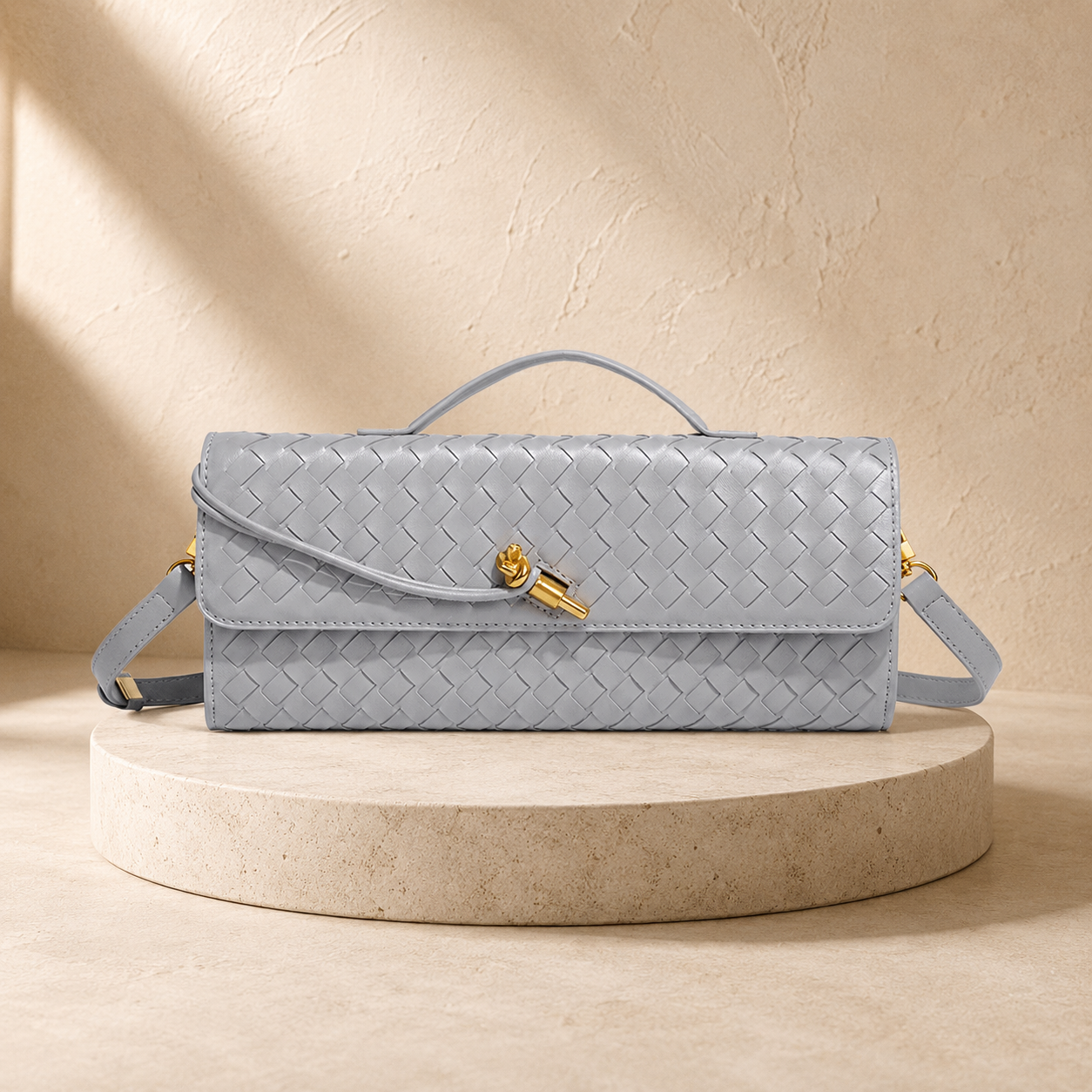 "Aura di Toscana" – Handgeflochtene Luxus-Clutch aus butterweichem italienischem Nappaleder