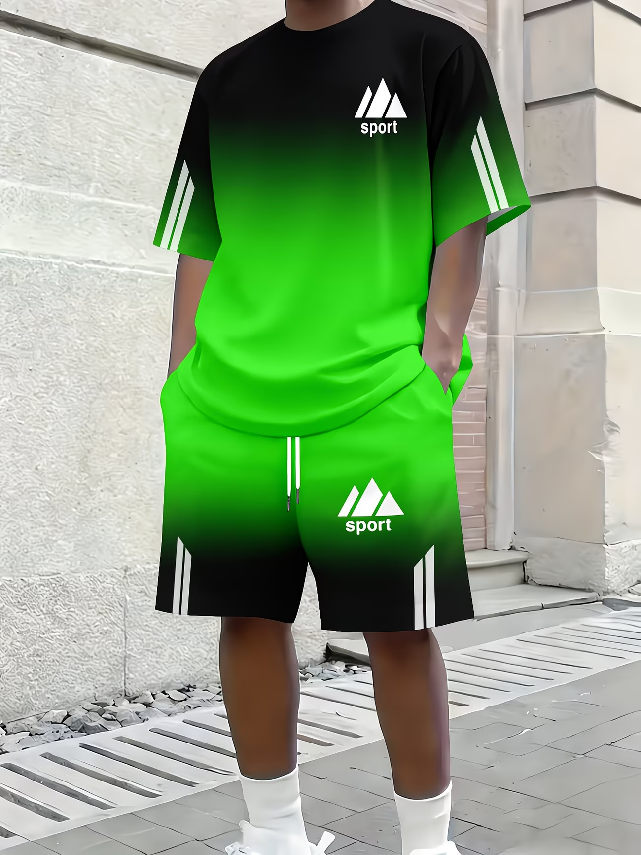 ⏰ Letzter Tag: 50% Rabatt! 🔥-Zweiteiliges Herren Sportset mit T-Shirt und Shorts