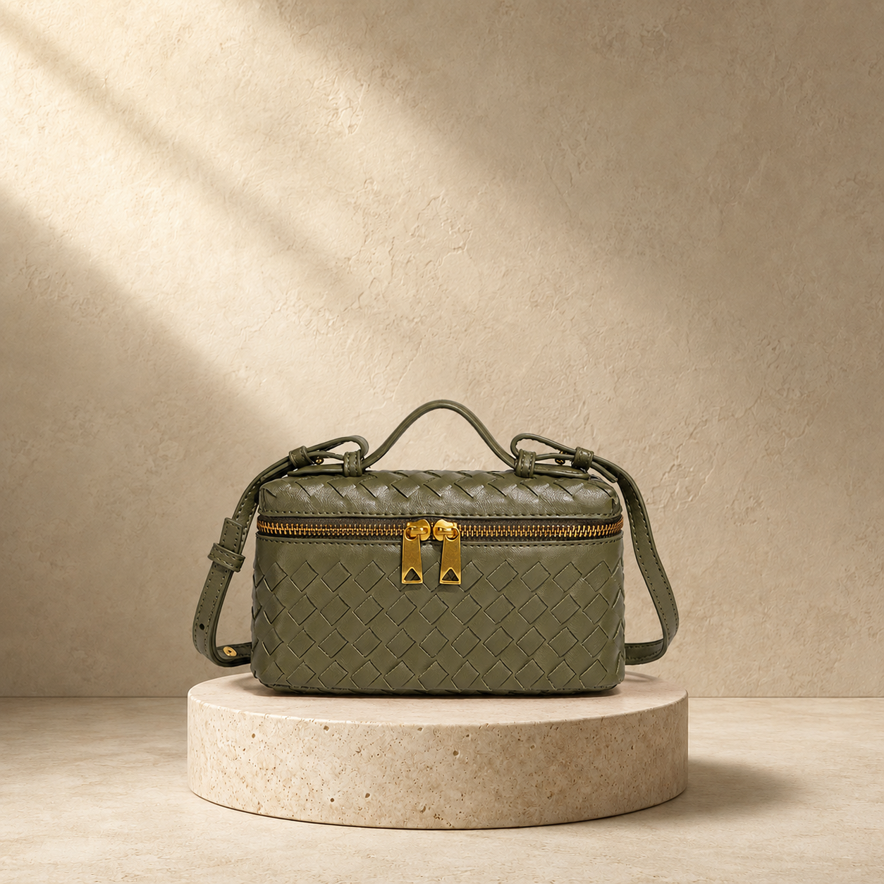 "La Scatola d'Oro" – Exklusive handgeflochtene Vanity-Bag aus ultra-softem italienischem Lammleder