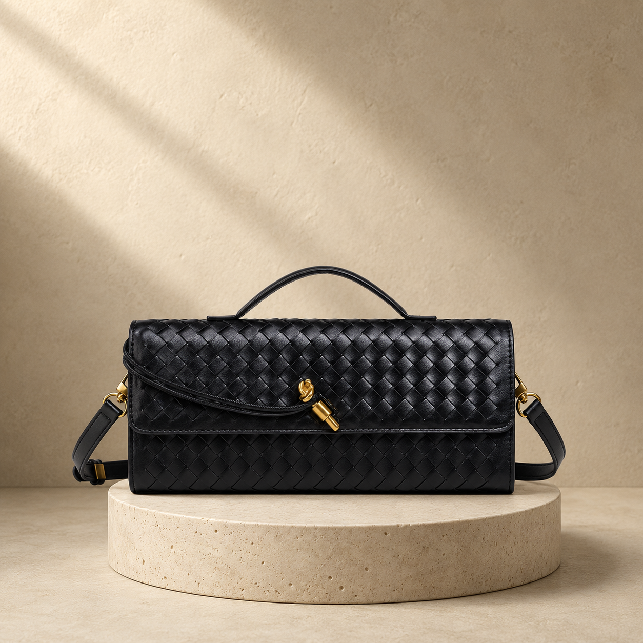 "Aura di Toscana" – Handgeflochtene Luxus-Clutch aus butterweichem italienischem Nappaleder