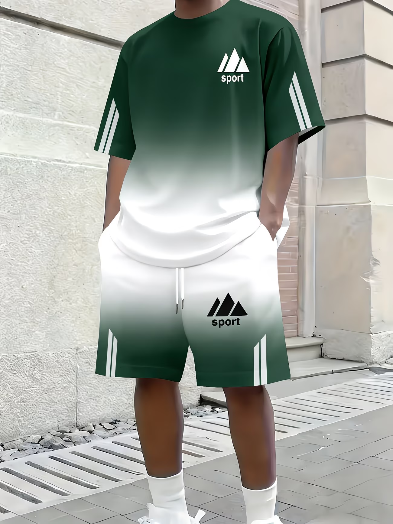 ⏰ Letzter Tag: 50% Rabatt! 🔥-Zweiteiliges Herren Sportset mit T-Shirt und Shorts