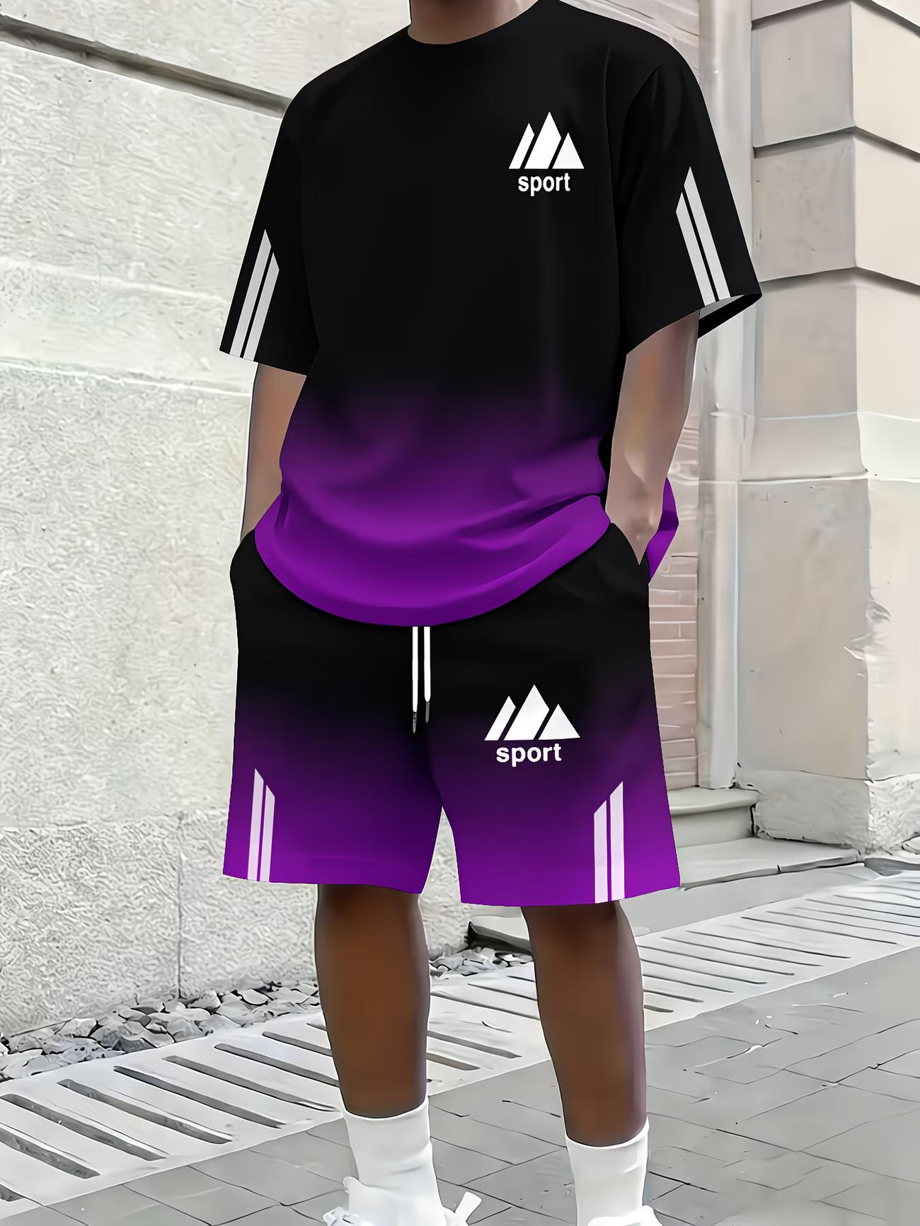⏰ Letzter Tag: 50% Rabatt! 🔥-Zweiteiliges Herren Sportset mit T-Shirt und Shorts