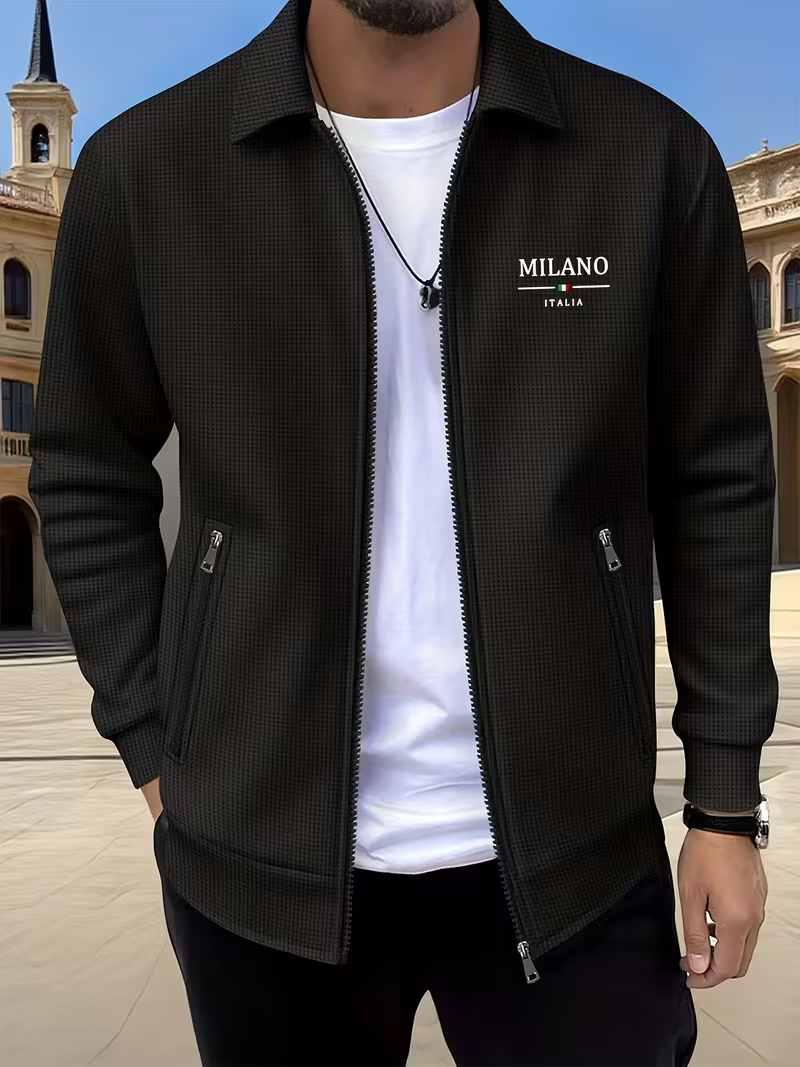 ⏰ Letzter Tag: 50% Rabatt! 🔥 –Herren Strickjacke mit Reißverschluss Strukturmuster Casual Übergangsjacke