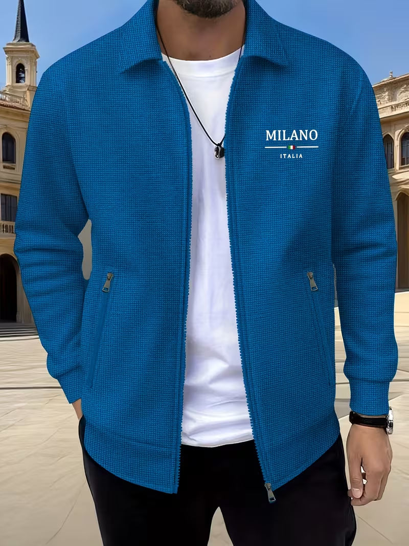 ⏰ Letzter Tag: 50% Rabatt! 🔥 –Herren Strickjacke mit Reißverschluss Strukturmuster Casual Übergangsjacke