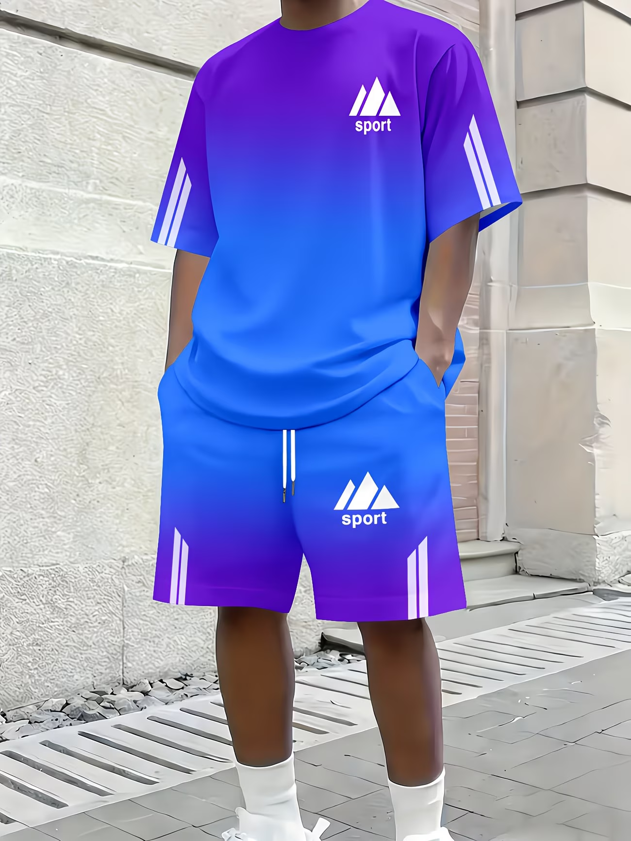 ⏰ Letzter Tag: 50% Rabatt! 🔥-Zweiteiliges Herren Sportset mit T-Shirt und Shorts