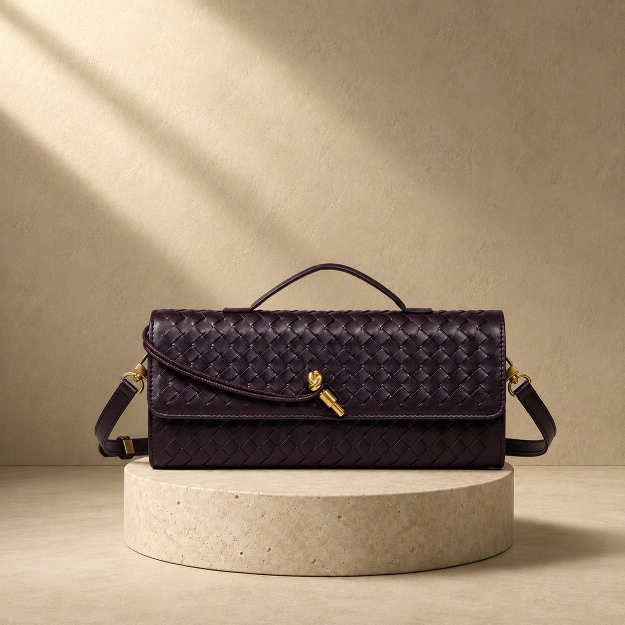 "Aura di Toscana" – Handgeflochtene Luxus-Clutch aus butterweichem italienischem Nappaleder