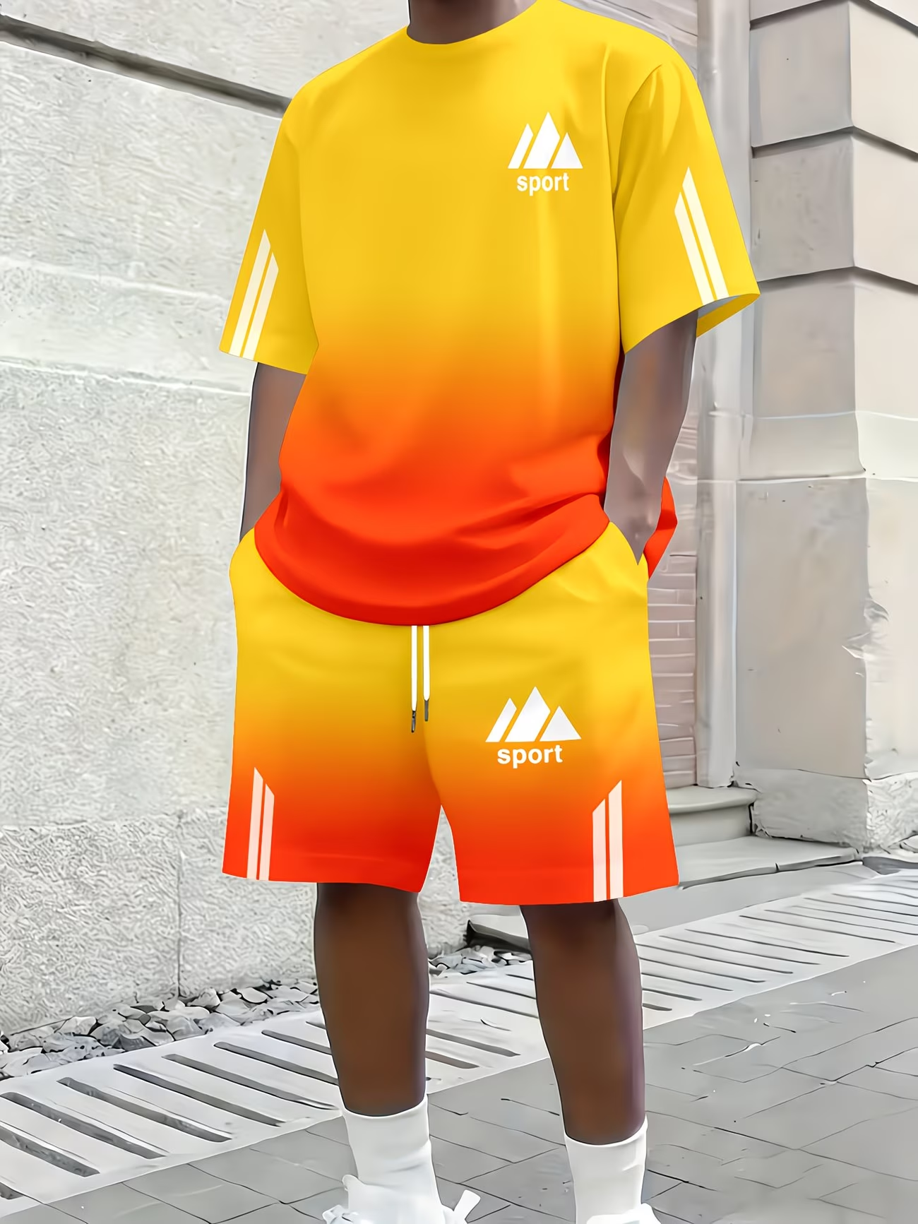 ⏰ Letzter Tag: 50% Rabatt! 🔥-Zweiteiliges Herren Sportset mit T-Shirt und Shorts