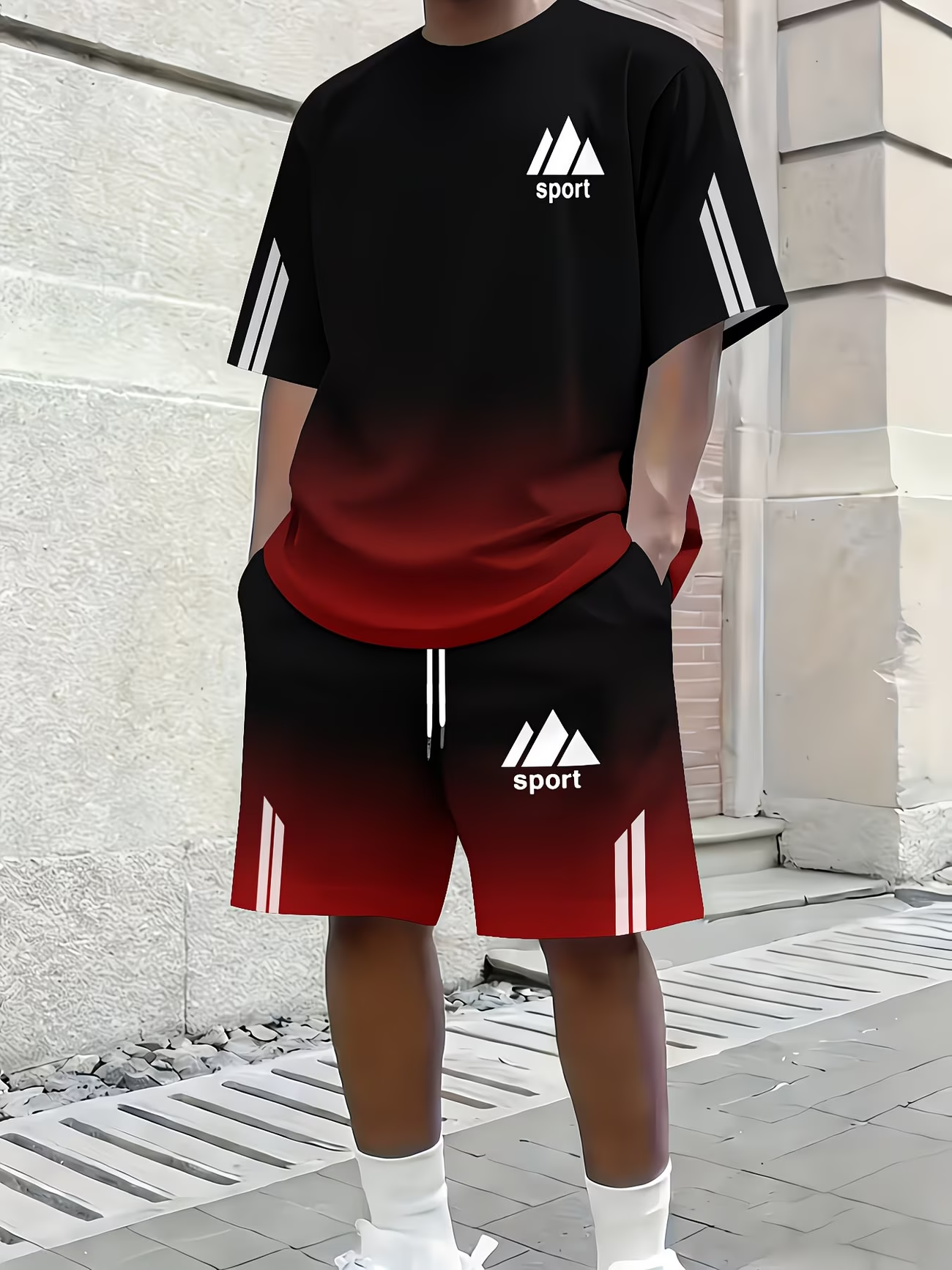 ⏰ Letzter Tag: 50% Rabatt! 🔥-Zweiteiliges Herren Sportset mit T-Shirt und Shorts