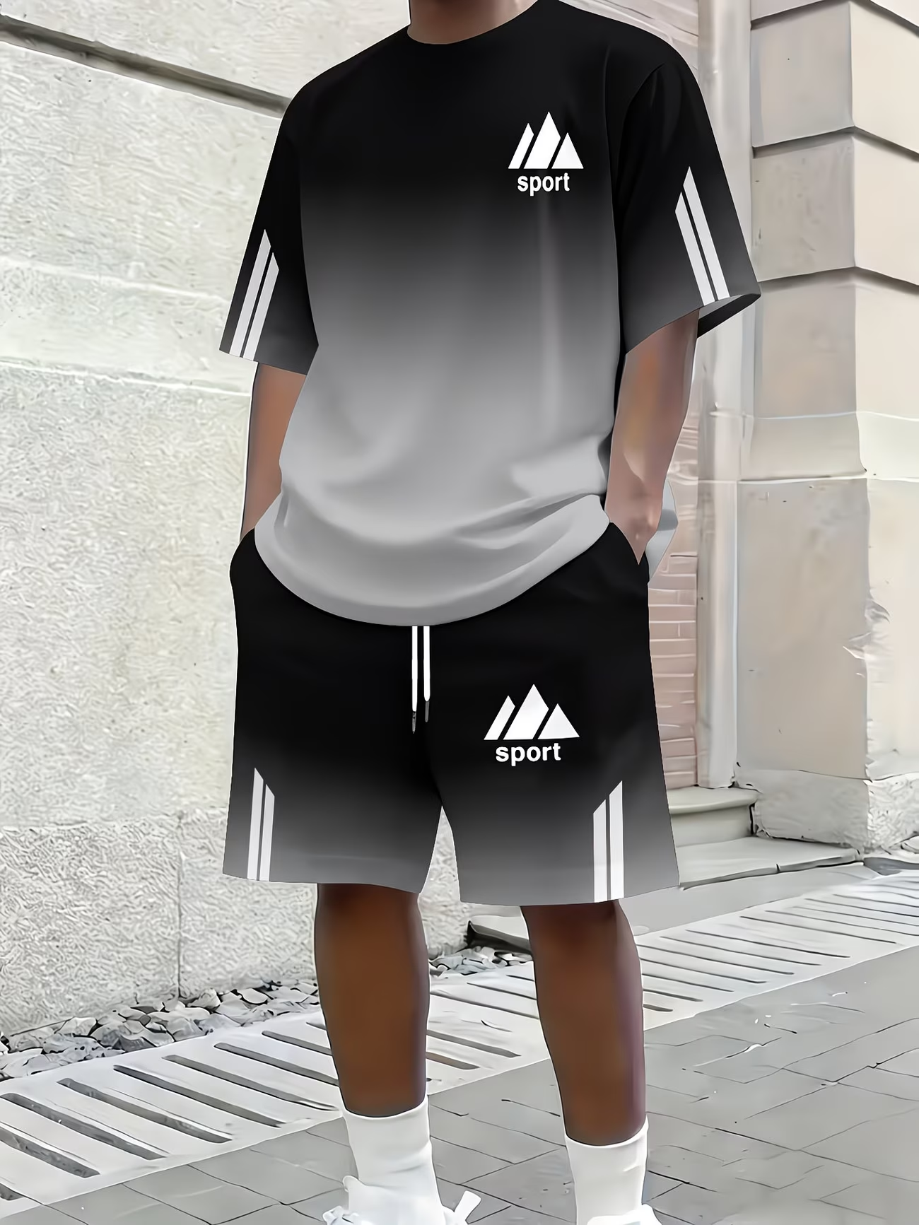 ⏰ Letzter Tag: 50% Rabatt! 🔥-Zweiteiliges Herren Sportset mit T-Shirt und Shorts