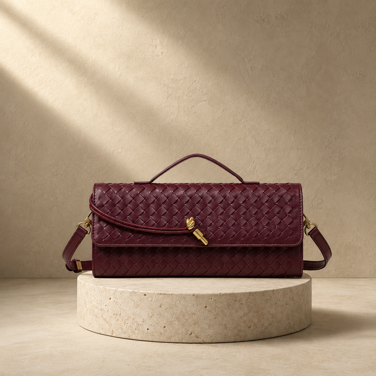 "Aura di Toscana" – Handgeflochtene Luxus-Clutch aus butterweichem italienischem Nappaleder