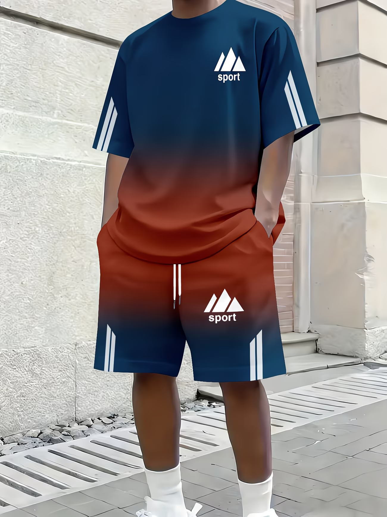 ⏰ Letzter Tag: 50% Rabatt! 🔥-Zweiteiliges Herren Sportset mit T-Shirt und Shorts