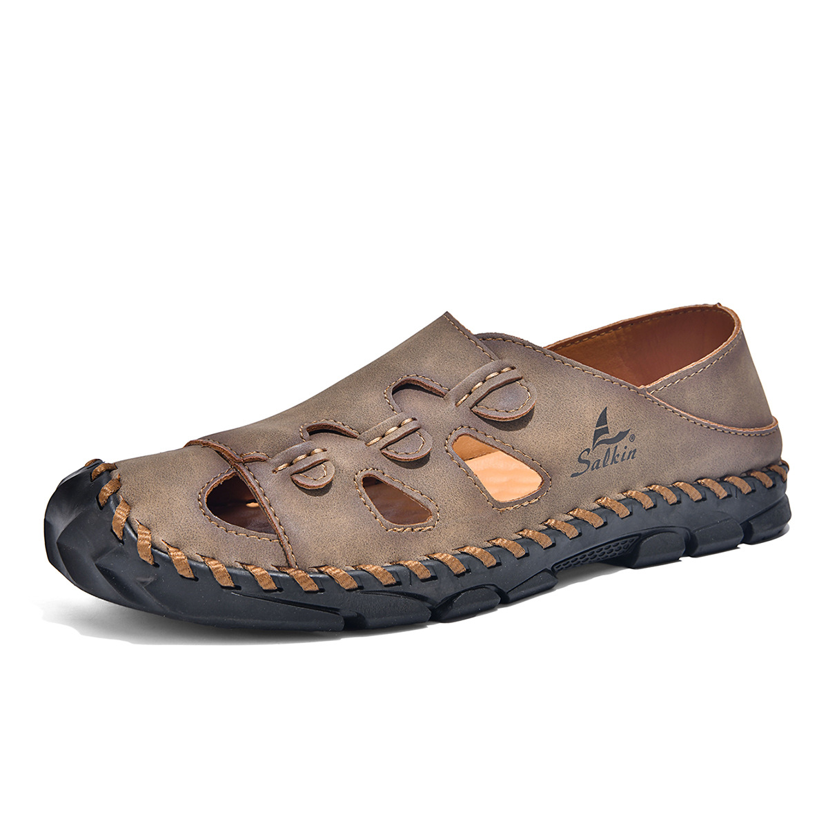 ⏰ Letzter Tag: 70 % Rabatt! 🔥-Handgenähte Fashion Freizeit-Sandalen für den Sommer – Orthopädische Flachschuhe mit Fußgewölbestütze – Atmungsaktiv, Leicht & Korrigierend
