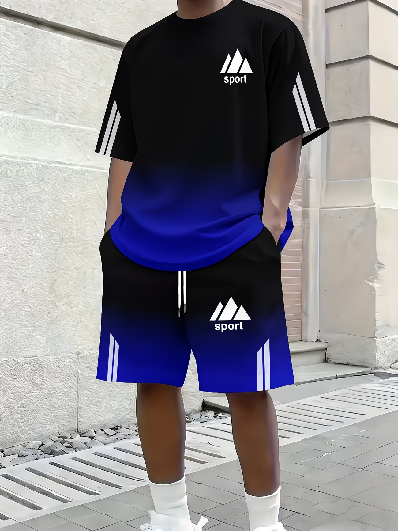 ⏰ Letzter Tag: 50% Rabatt! 🔥-Zweiteiliges Herren Sportset mit T-Shirt und Shorts