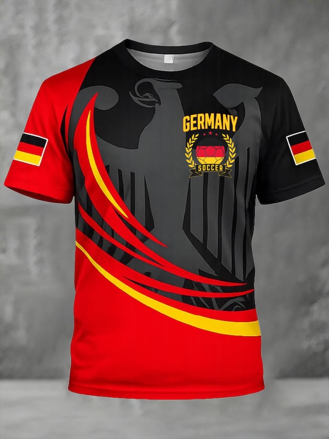 Herren Fußball-T-Shirt mit Deutschland-Print
