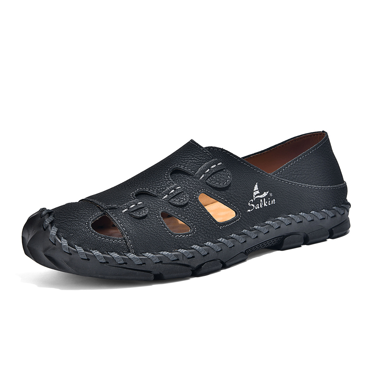 ⏰ Letzter Tag: 70 % Rabatt! 🔥-Handgenähte Fashion Freizeit-Sandalen für den Sommer – Orthopädische Flachschuhe mit Fußgewölbestütze – Atmungsaktiv, Leicht & Korrigierend